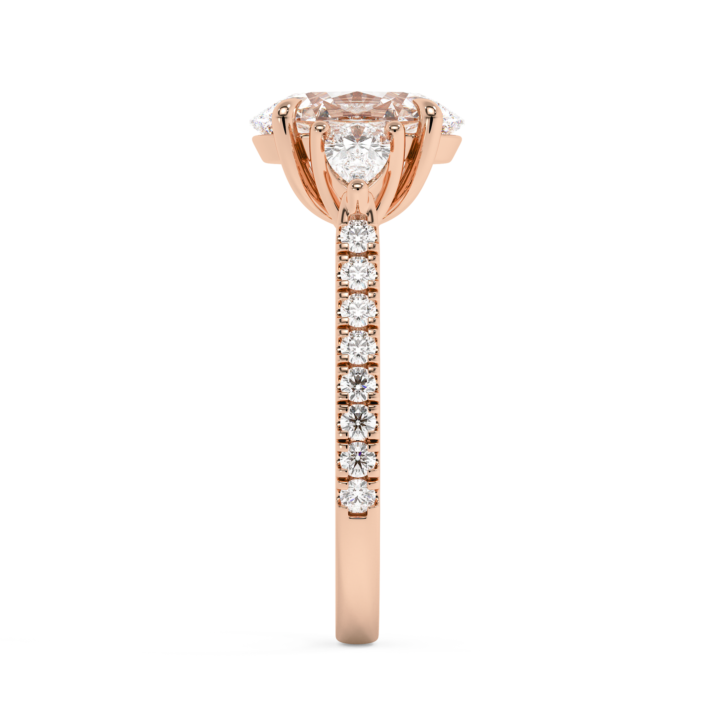 Emerald Solitaire Lab Grown Diamond Engagement Ring
