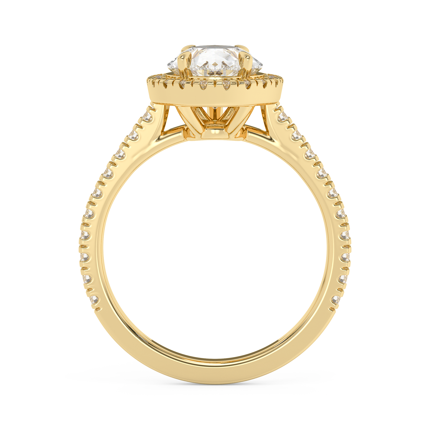 Emerald Solitaire Lab Grown Diamond Engagement Ring