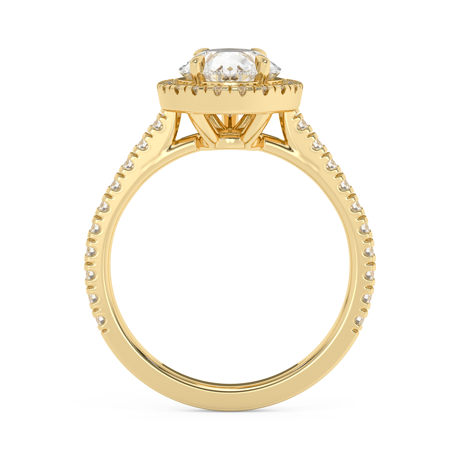 Emerald Solitaire Lab Grown Diamond Engagement Ring