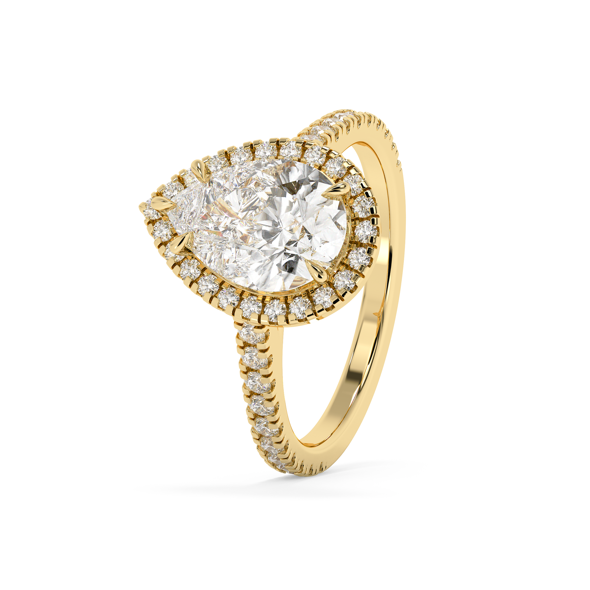 Emerald Solitaire Lab Grown Diamond Engagement Ring