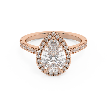 Emerald Solitaire Lab Grown Diamond Engagement Ring