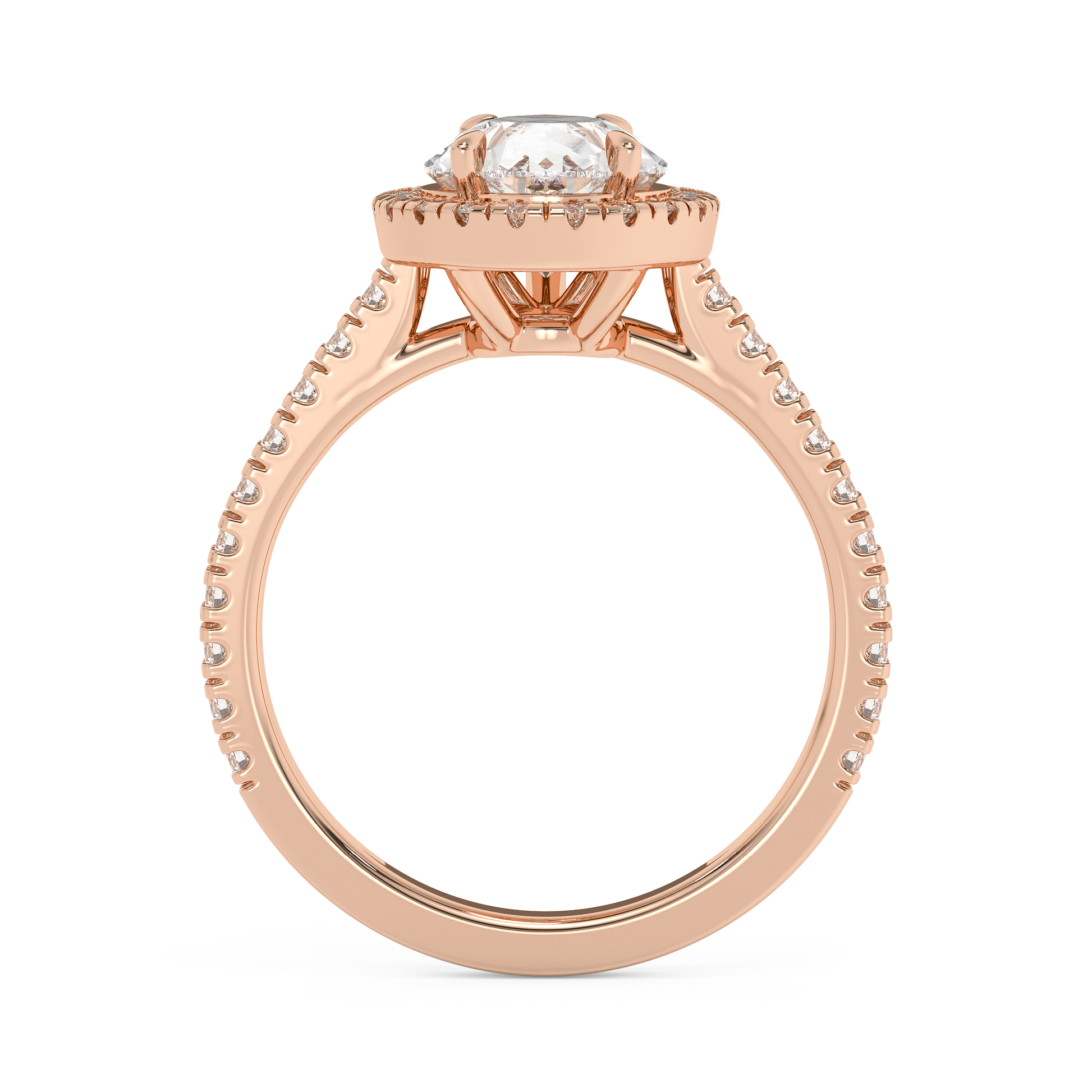 Emerald Solitaire Lab Grown Diamond Engagement Ring