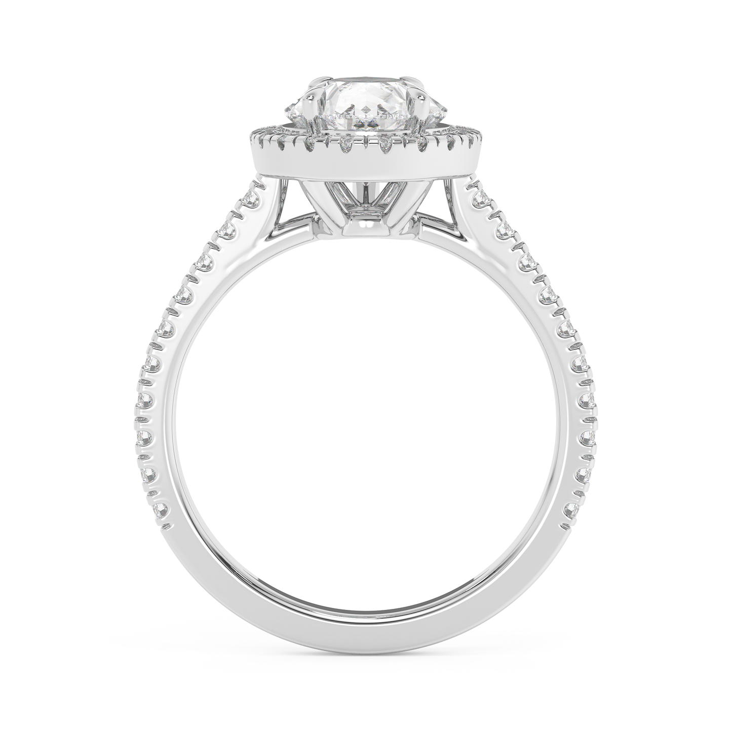 Emerald Solitaire Lab Grown Diamond Engagement Ring