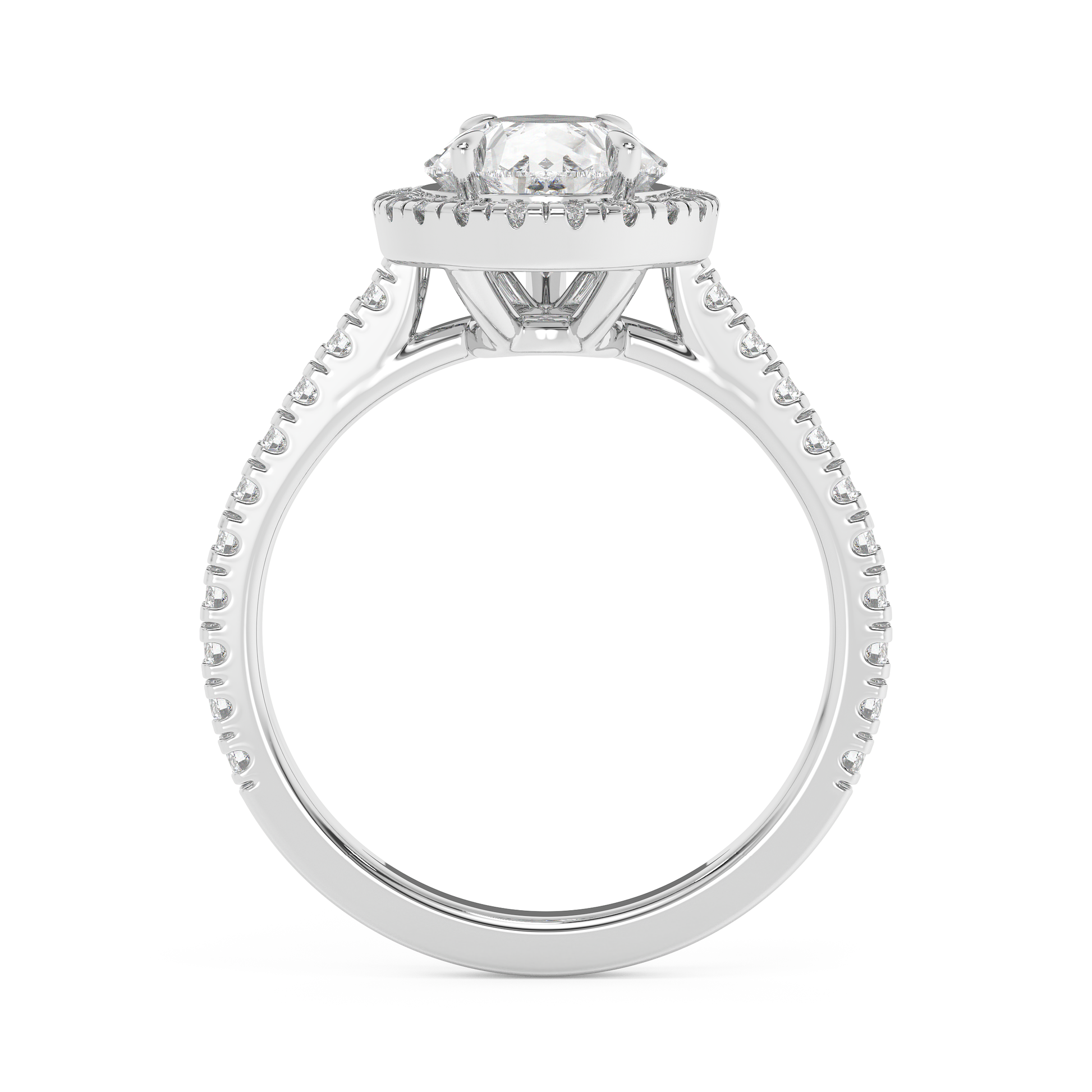 Emerald Solitaire Lab Grown Diamond Engagement Ring