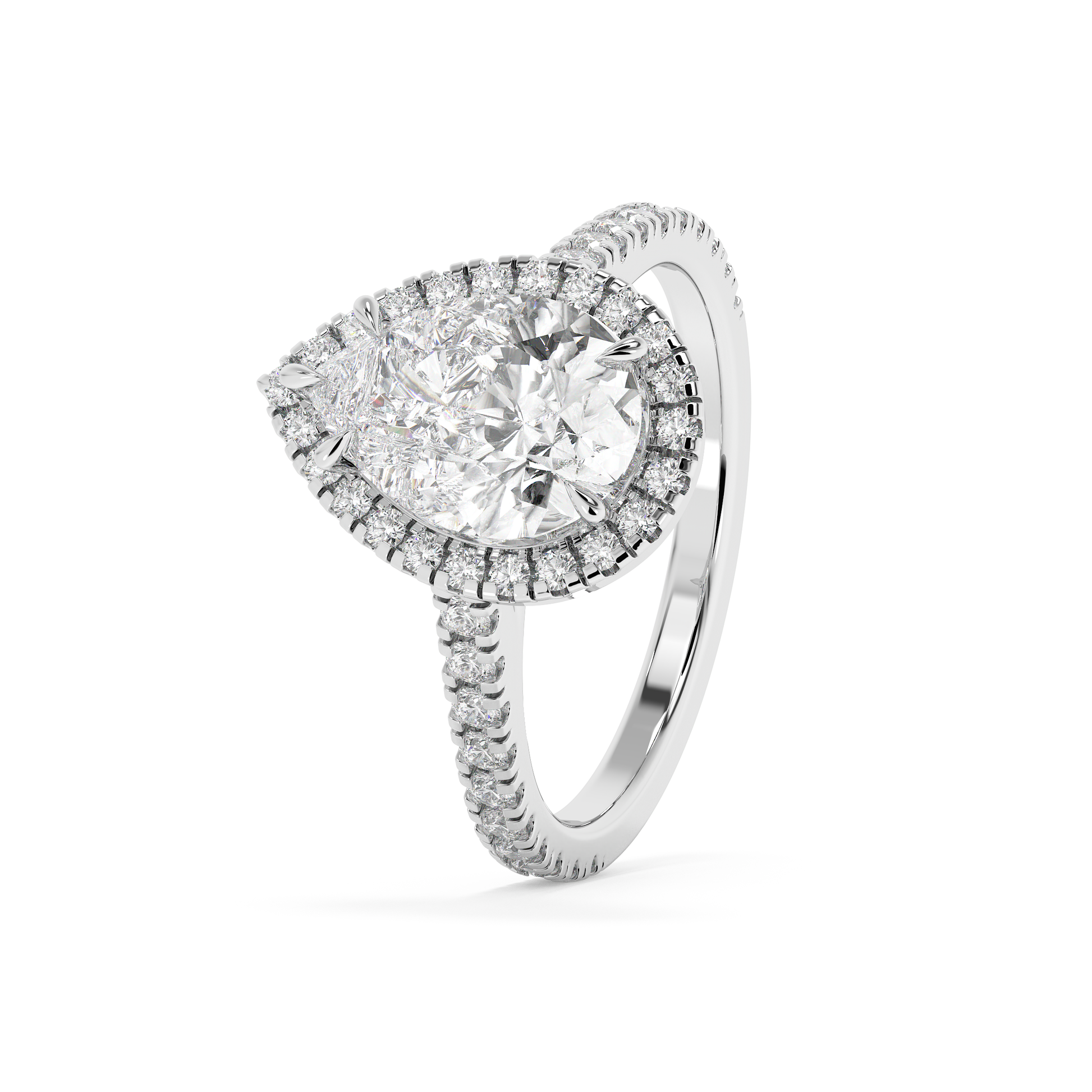 Emerald Solitaire Lab Grown Diamond Engagement Ring