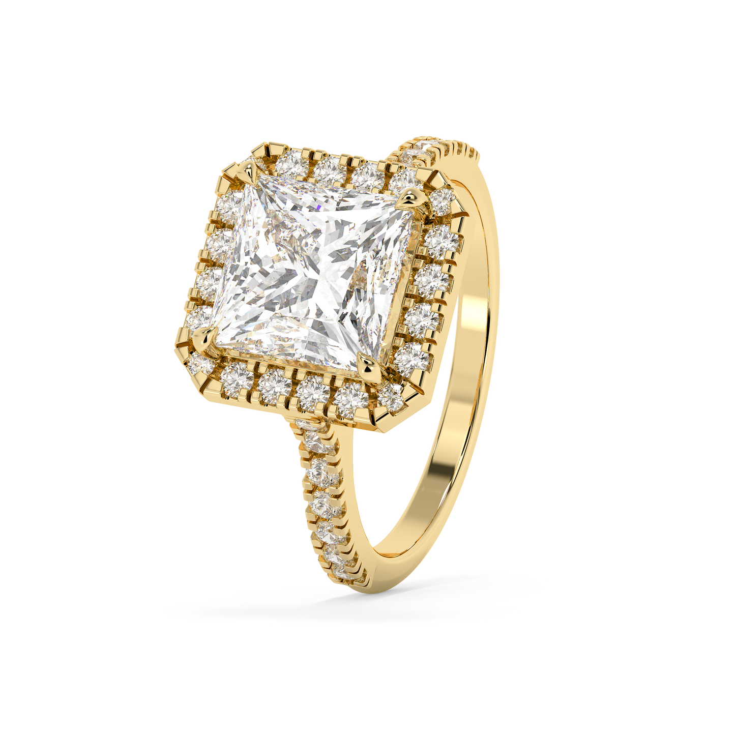 Emerald Solitaire Lab Grown Diamond Engagement Ring