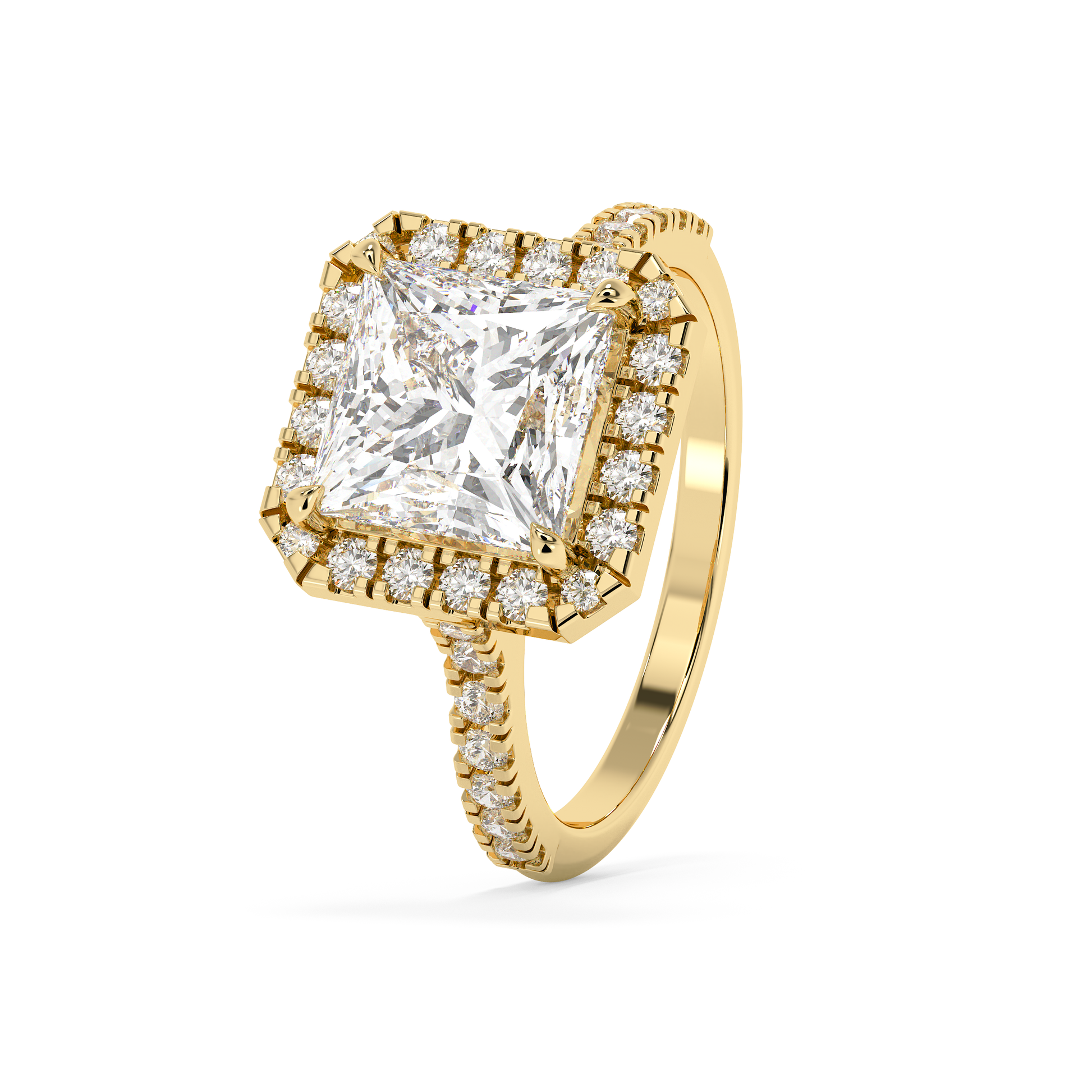 Emerald Solitaire Lab Grown Diamond Engagement Ring