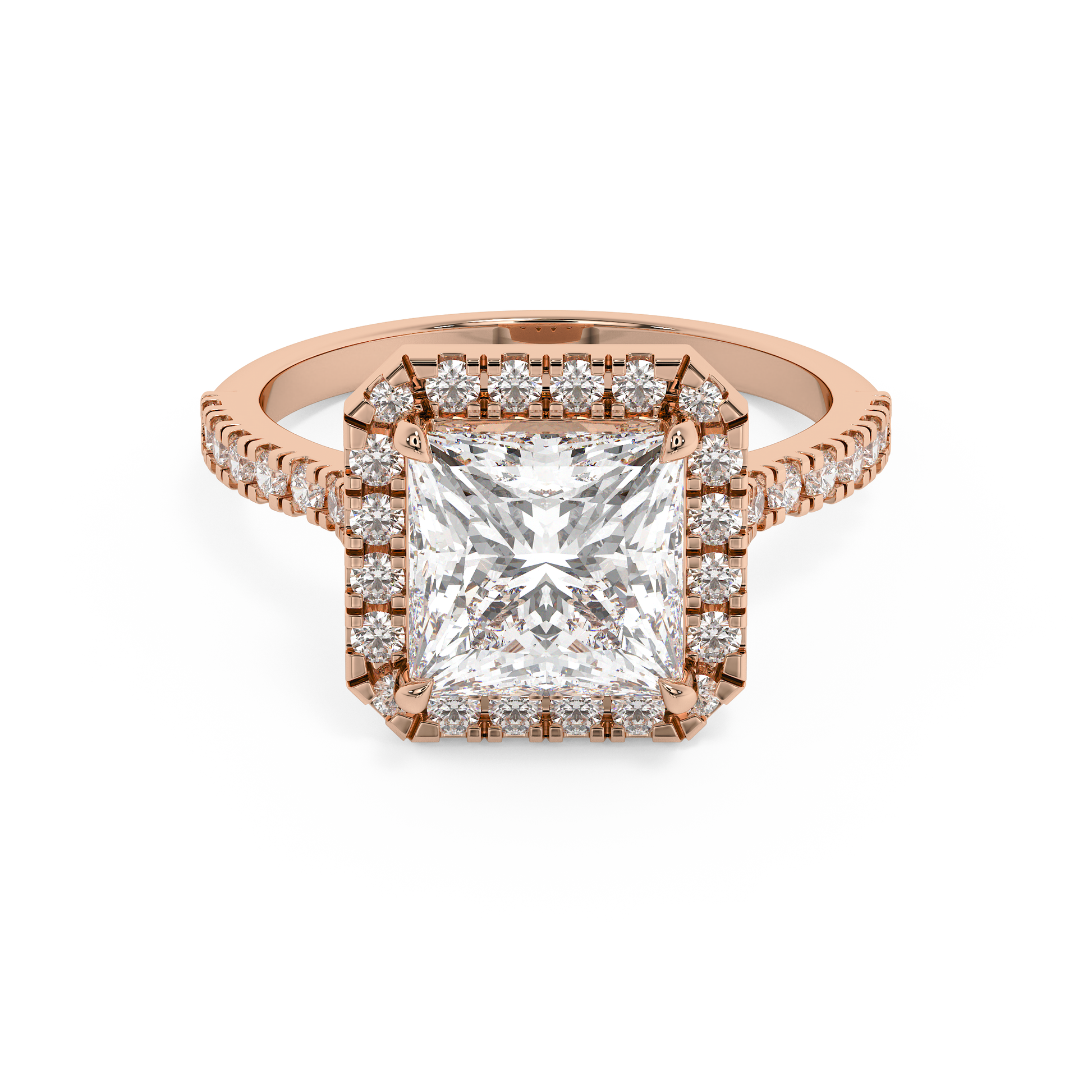 Emerald Solitaire Lab Grown Diamond Engagement Ring