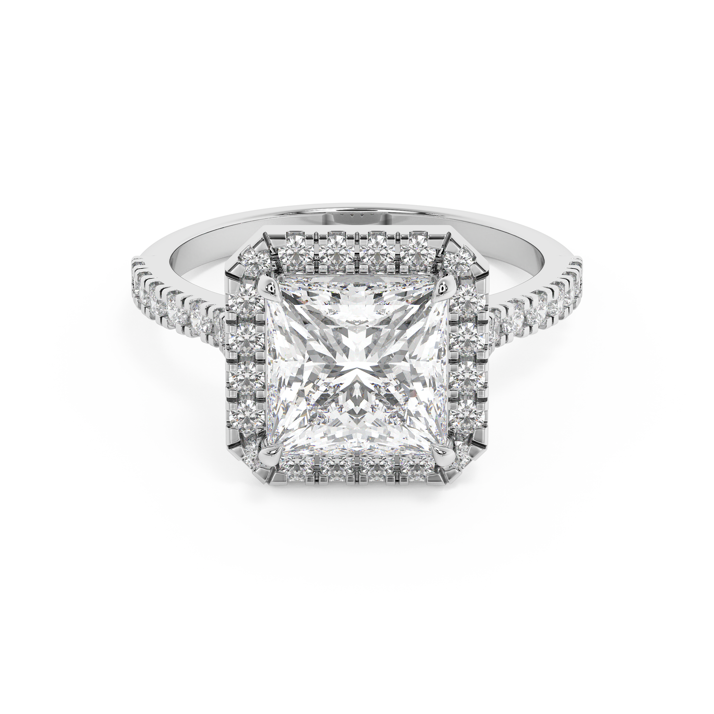 Emerald Solitaire Lab Grown Diamond Engagement Ring