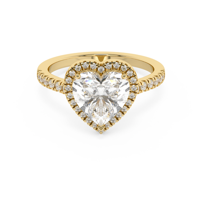 Emerald Solitaire Lab Grown Diamond Engagement Ring