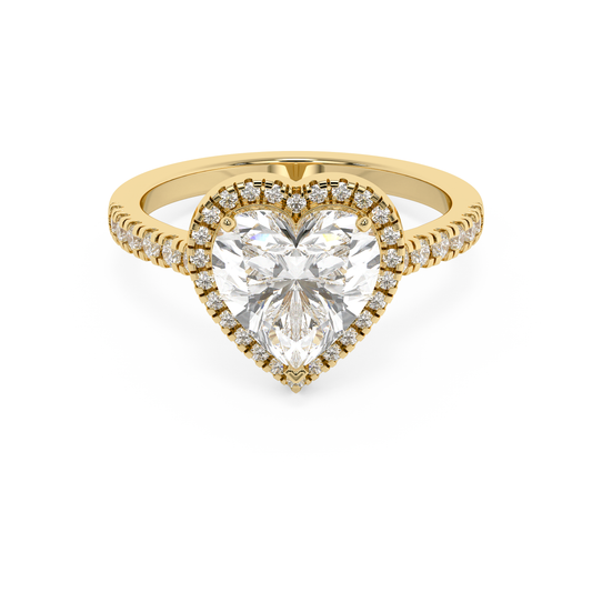 Emerald Solitaire Lab Grown Diamond Engagement Ring
