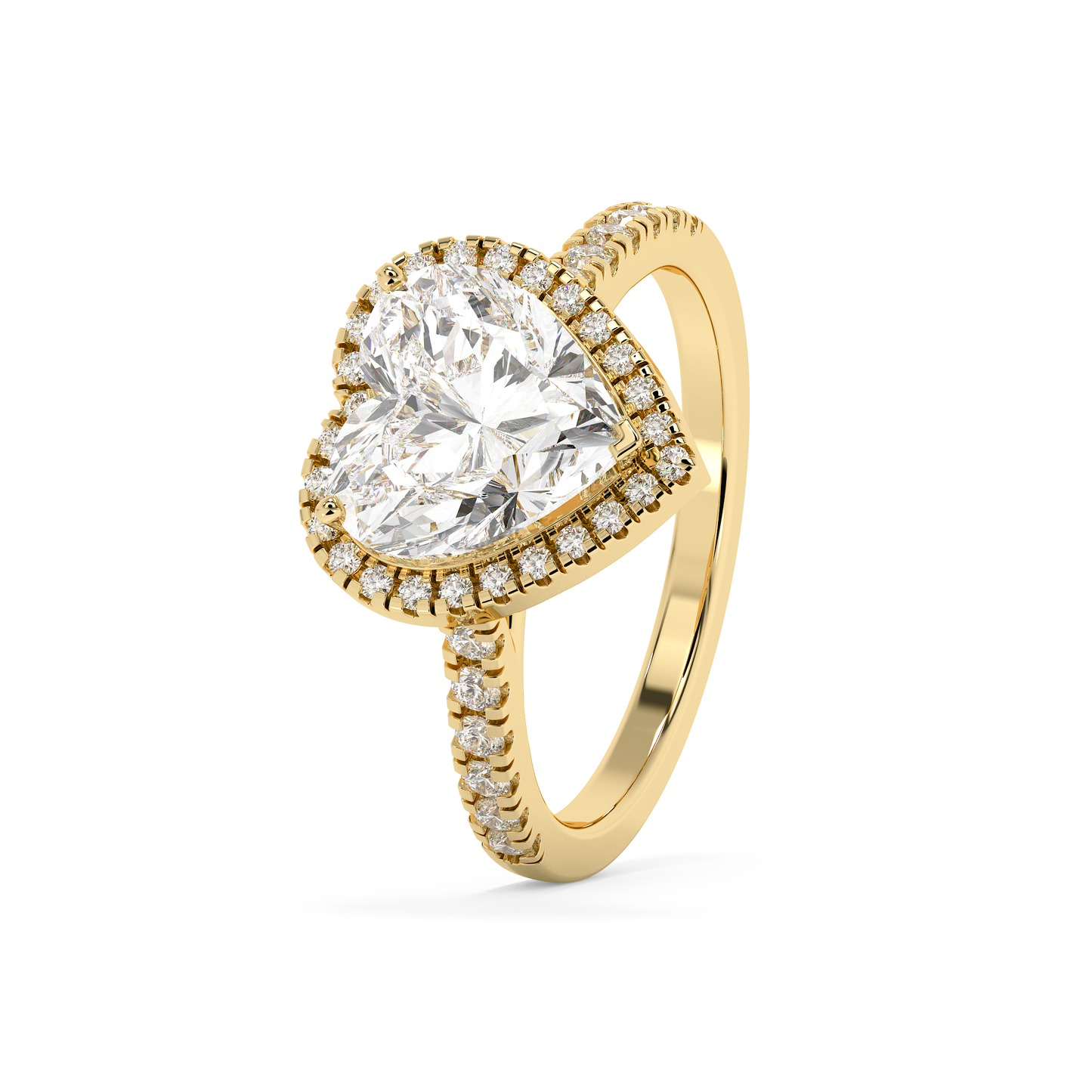 Emerald Solitaire Lab Grown Diamond Engagement Ring