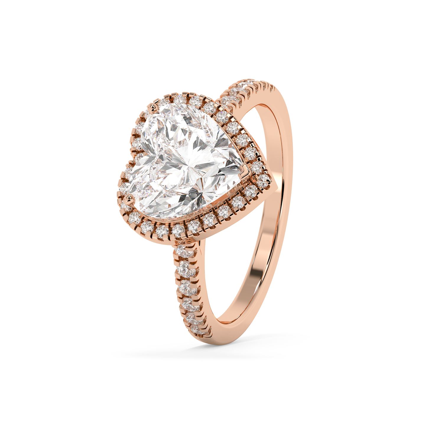 Emerald Solitaire Lab Grown Diamond Engagement Ring