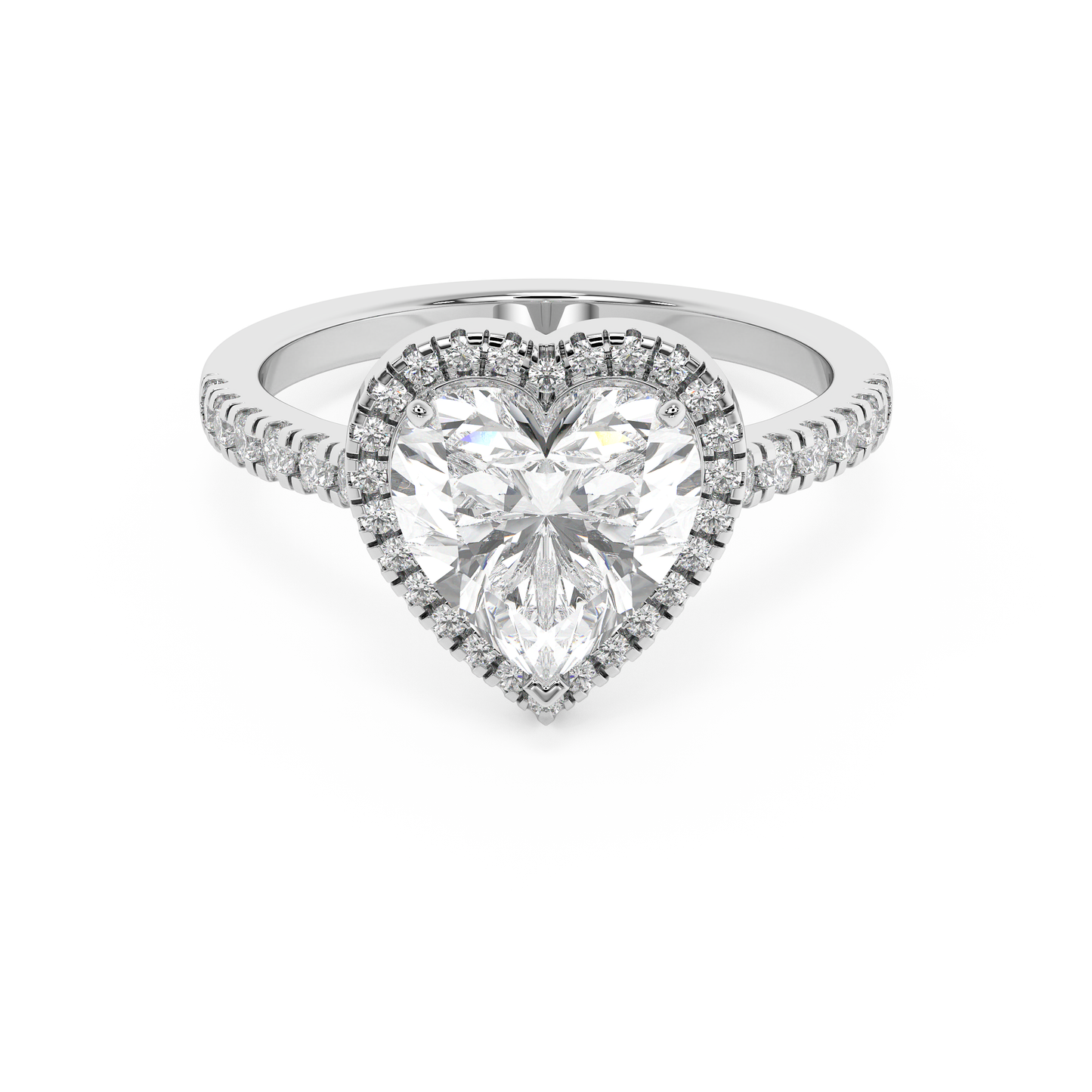 Emerald Solitaire Lab Grown Diamond Engagement Ring