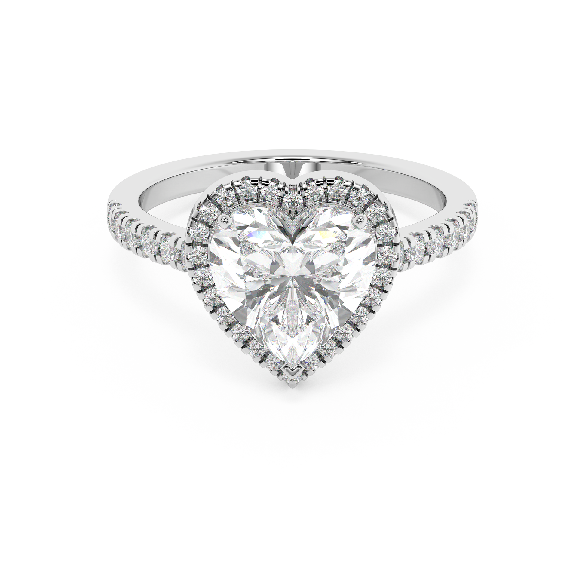 Emerald Solitaire Lab Grown Diamond Engagement Ring