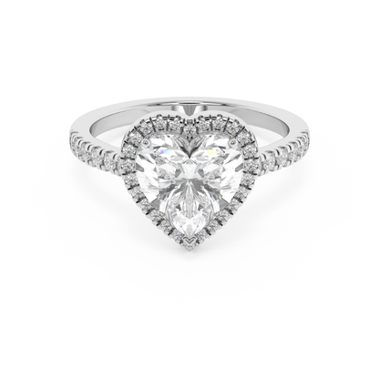 Emerald Solitaire Lab Grown Diamond Engagement Ring