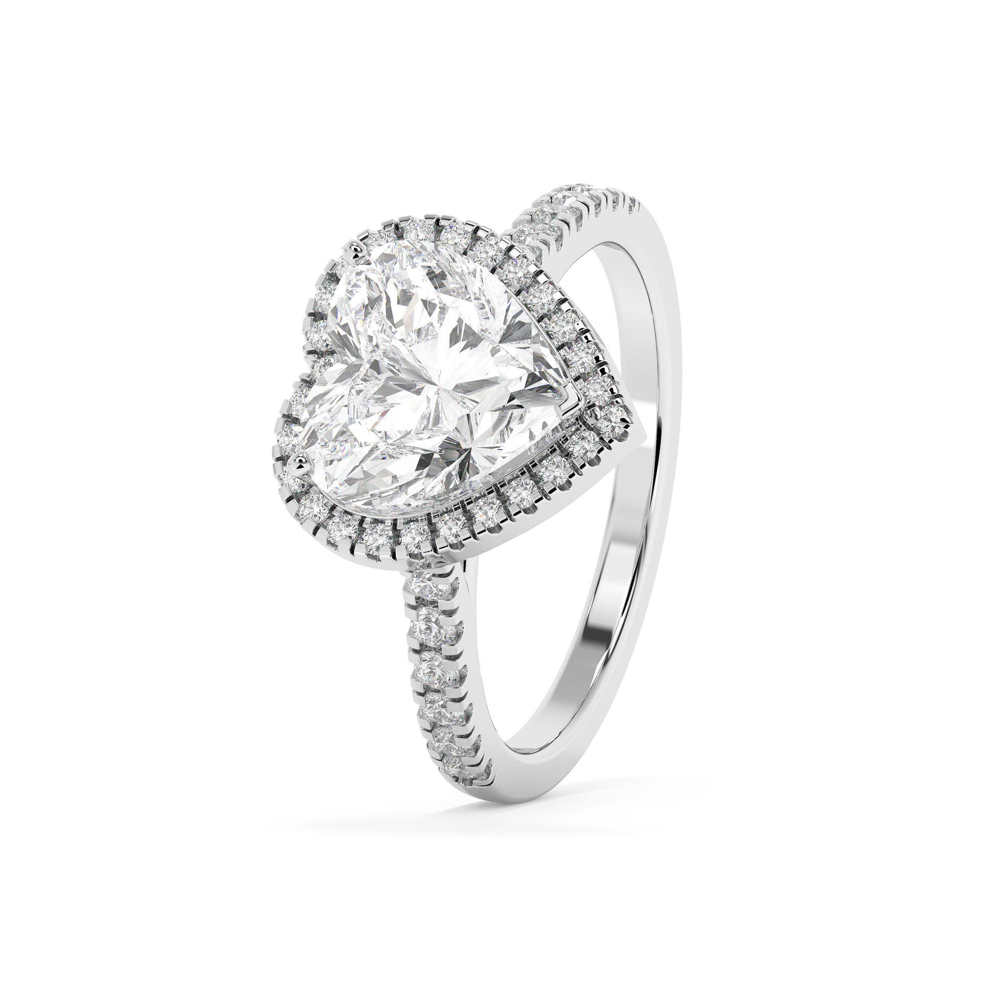Emerald Solitaire Lab Grown Diamond Engagement Ring
