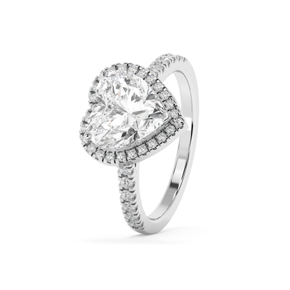 Emerald Solitaire Lab Grown Diamond Engagement Ring