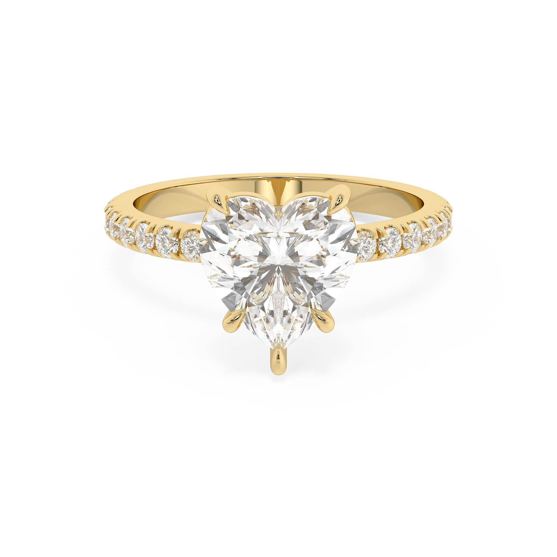 Emerald Solitaire Lab Grown Diamond Engagement Ring