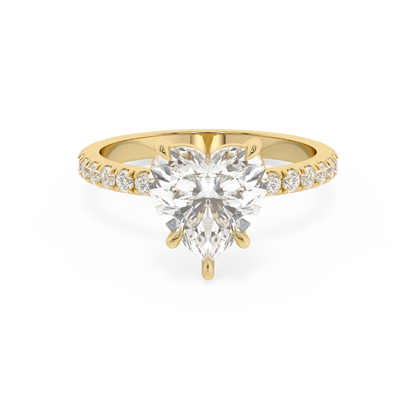 Emerald Solitaire Lab Grown Diamond Engagement Ring