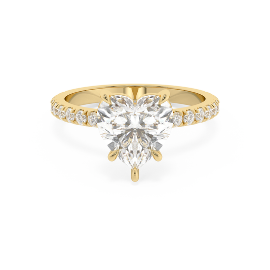 Emerald Solitaire Lab Grown Diamond Engagement Ring
