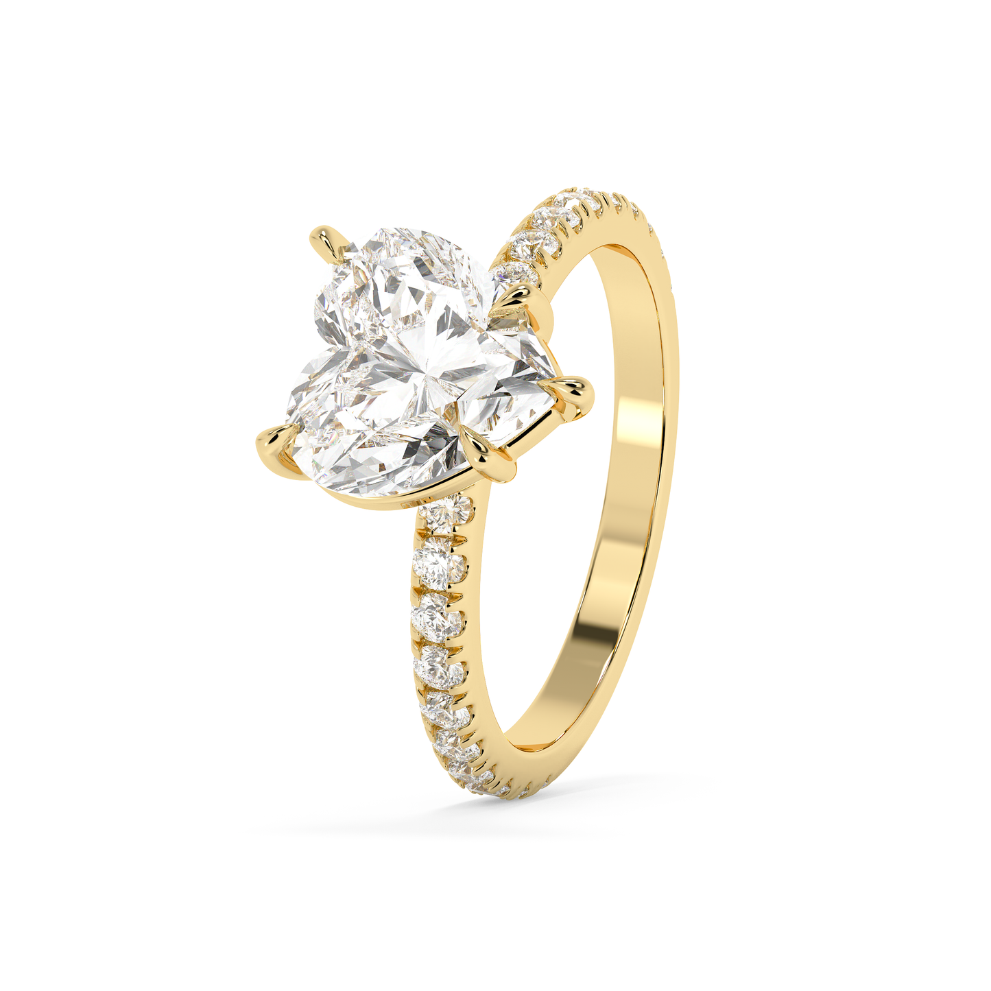 Emerald Solitaire Lab Grown Diamond Engagement Ring