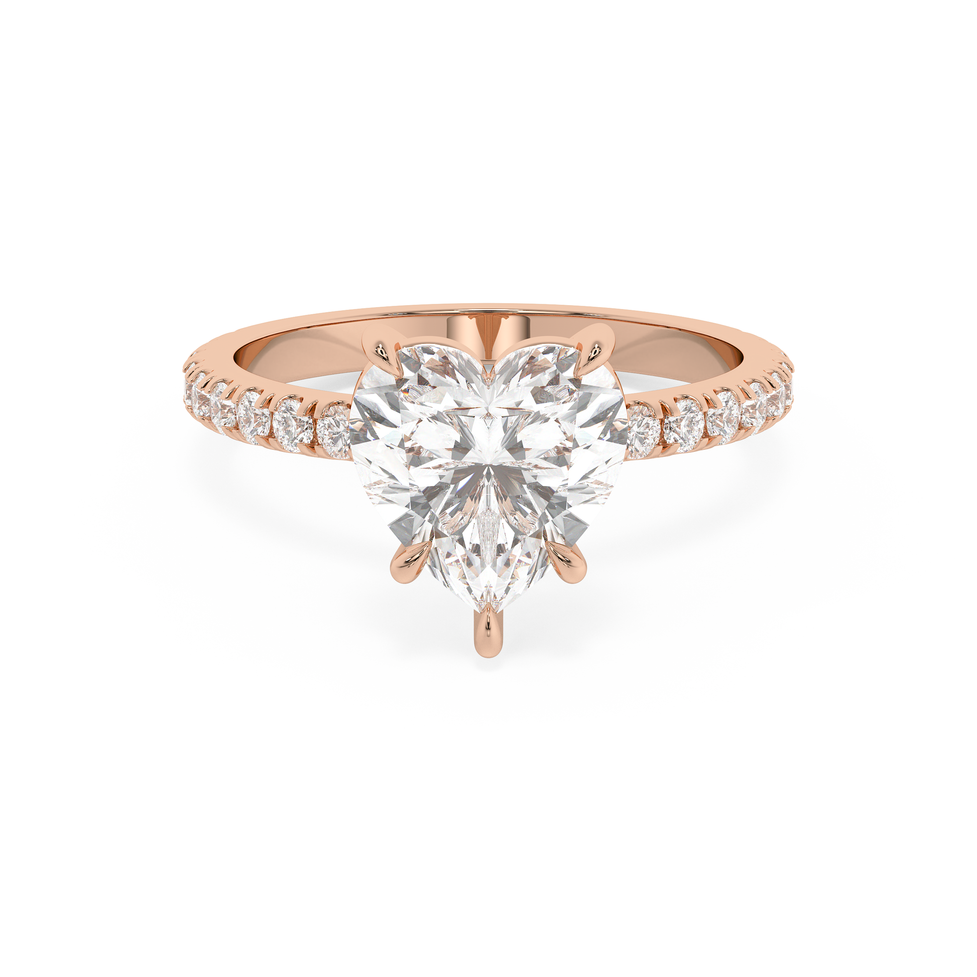Emerald Solitaire Lab Grown Diamond Engagement Ring