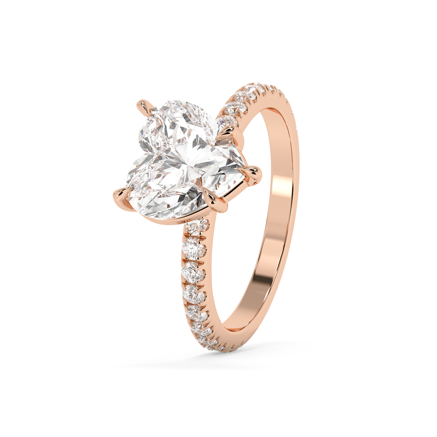 Emerald Solitaire Lab Grown Diamond Engagement Ring