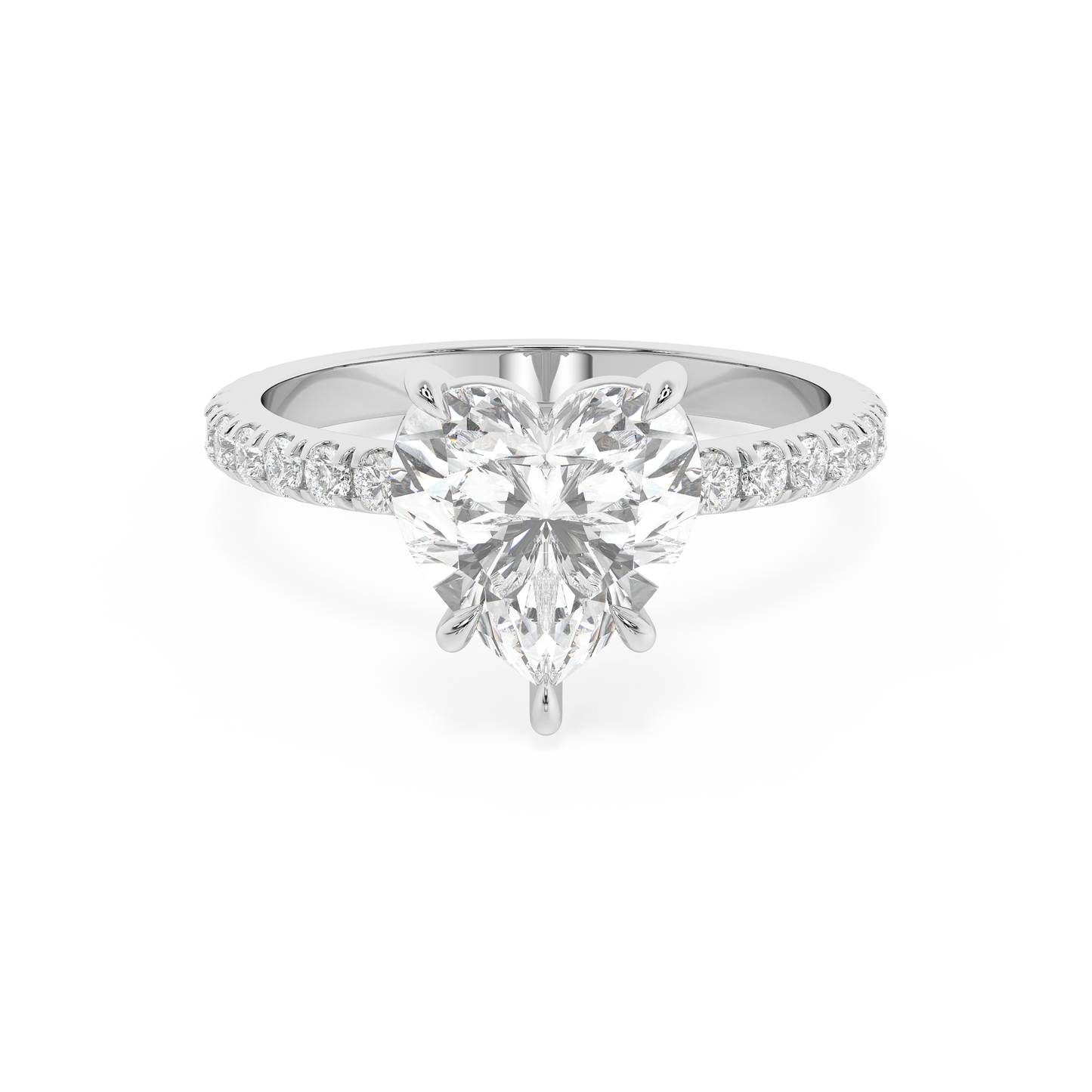 Emerald Solitaire Lab Grown Diamond Engagement Ring