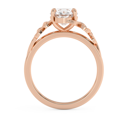 Emerald Solitaire Lab Grown Diamond Engagement Ring