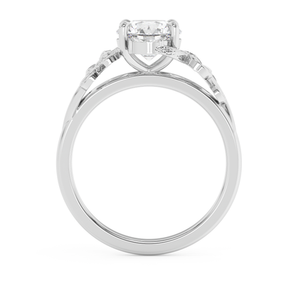 Emerald Solitaire Lab Grown Diamond Engagement Ring