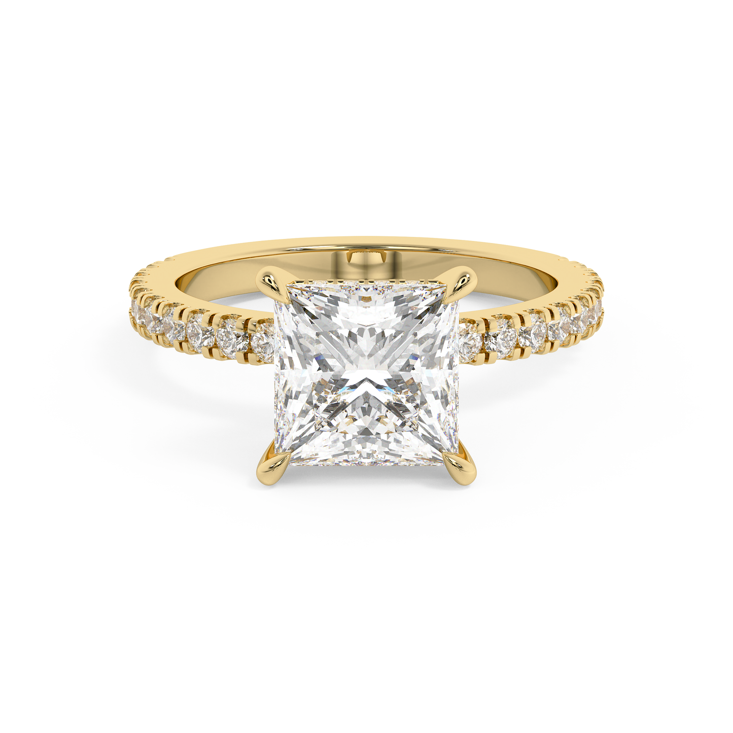 Emerald Solitaire Lab Grown Diamond Engagement Ring