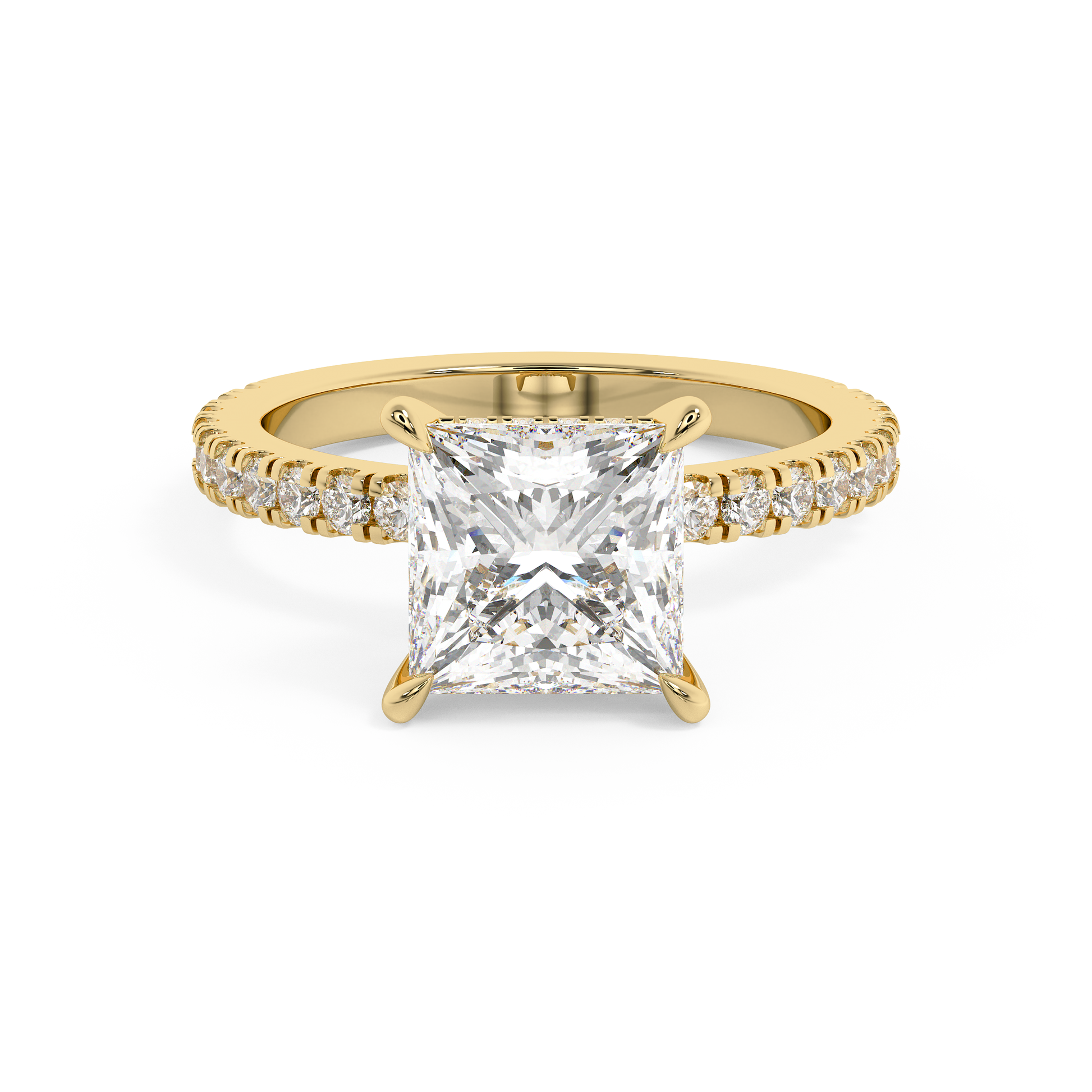 Emerald Solitaire Lab Grown Diamond Engagement Ring
