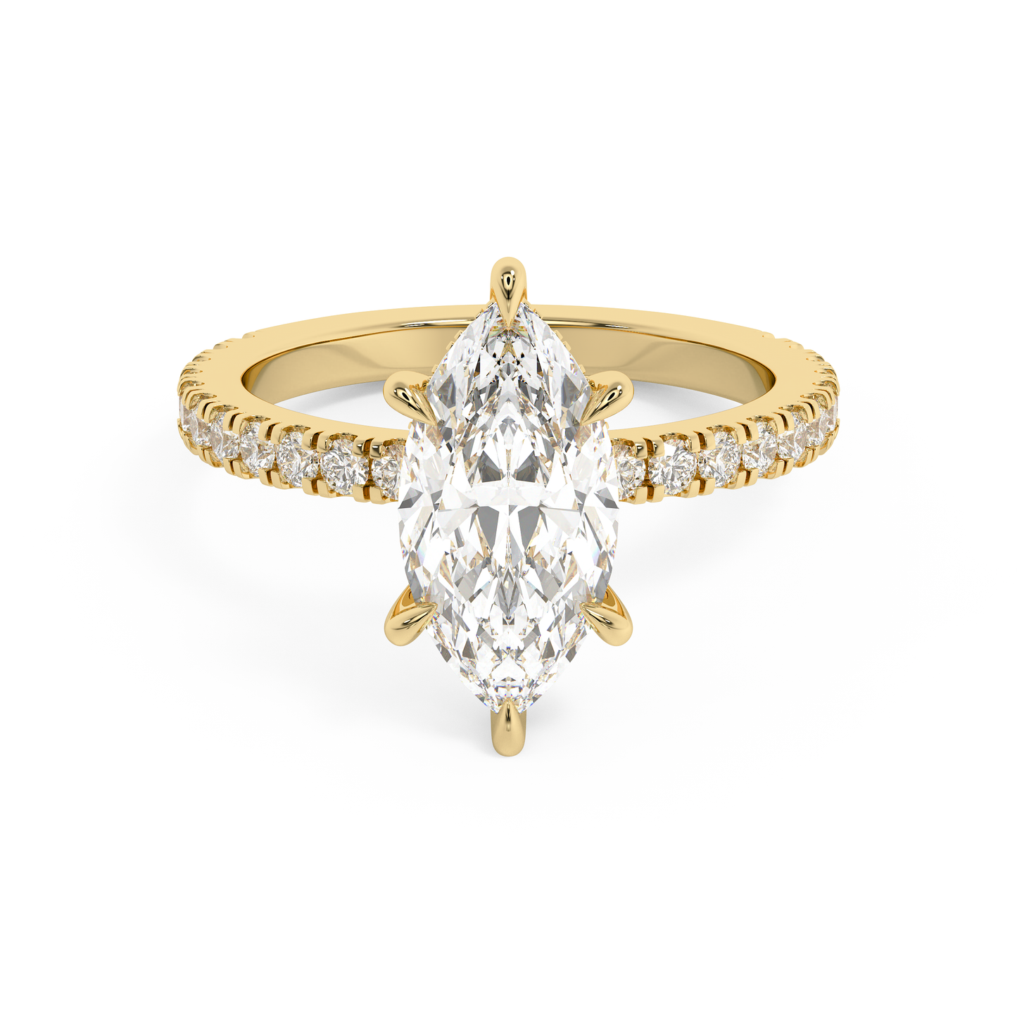 Emerald Solitaire Lab Grown Diamond Engagement Ring