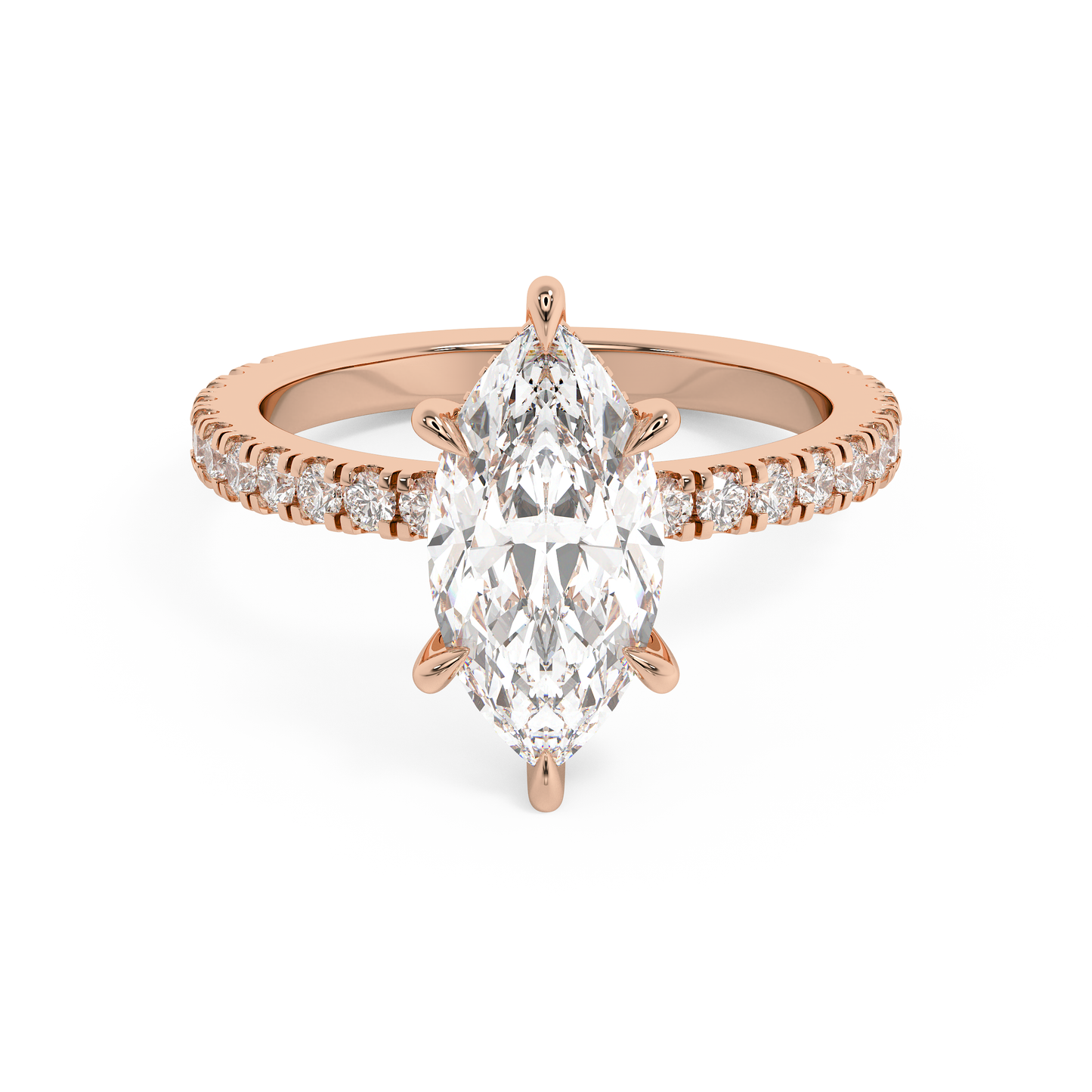 Emerald Solitaire Lab Grown Diamond Engagement Ring