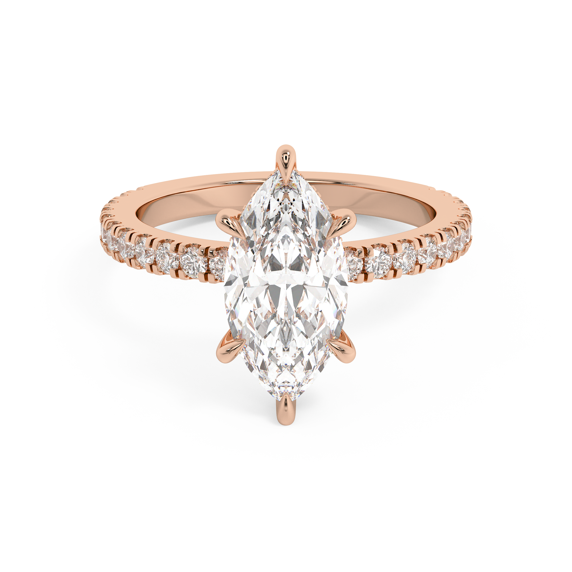 Emerald Solitaire Lab Grown Diamond Engagement Ring