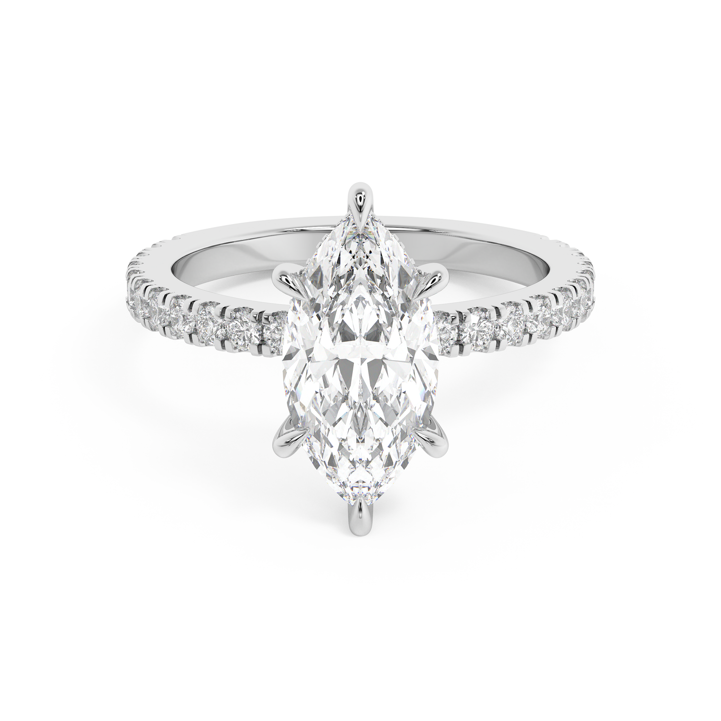 Emerald Solitaire Lab Grown Diamond Engagement Ring