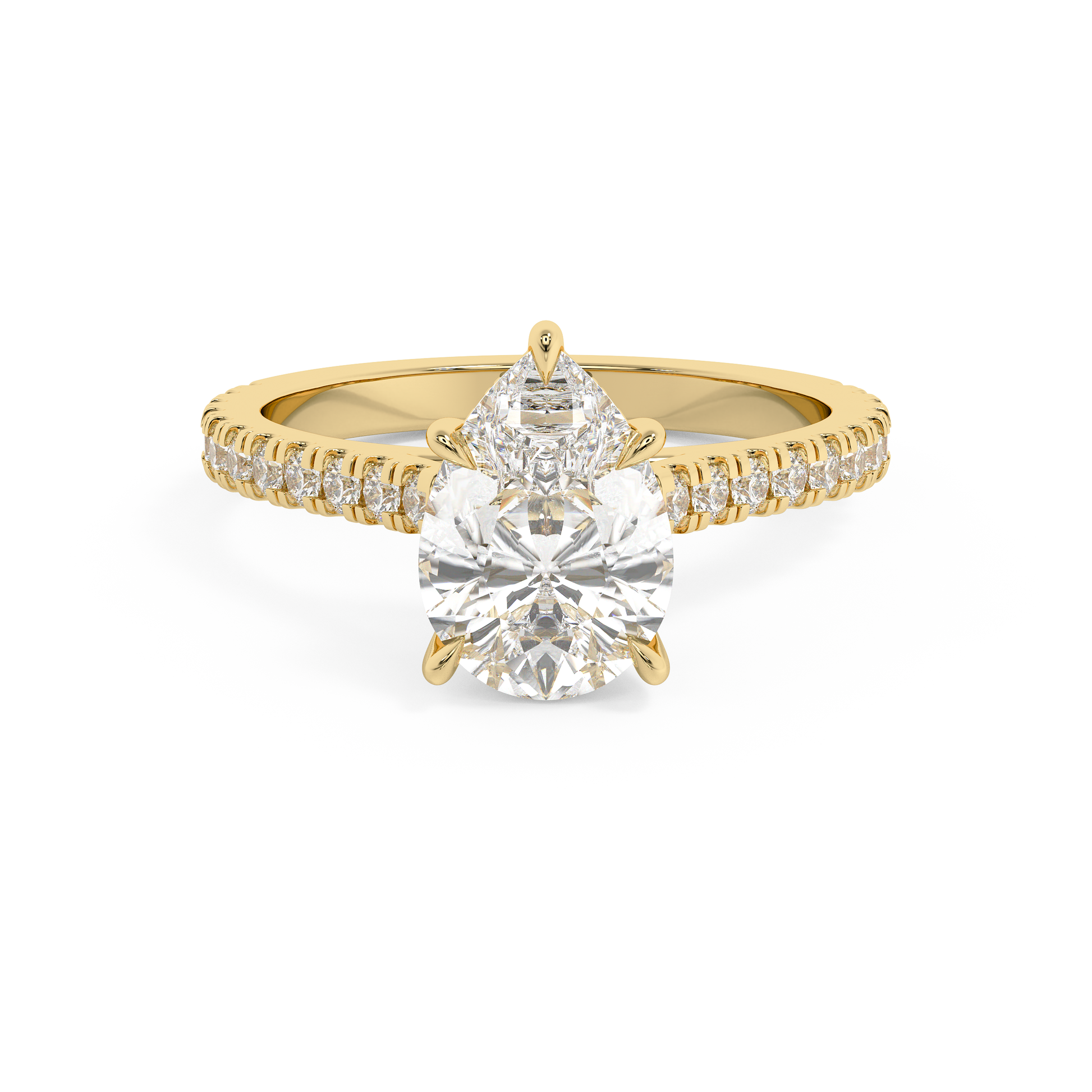 Emerald Solitaire Lab Grown Diamond Engagement Ring