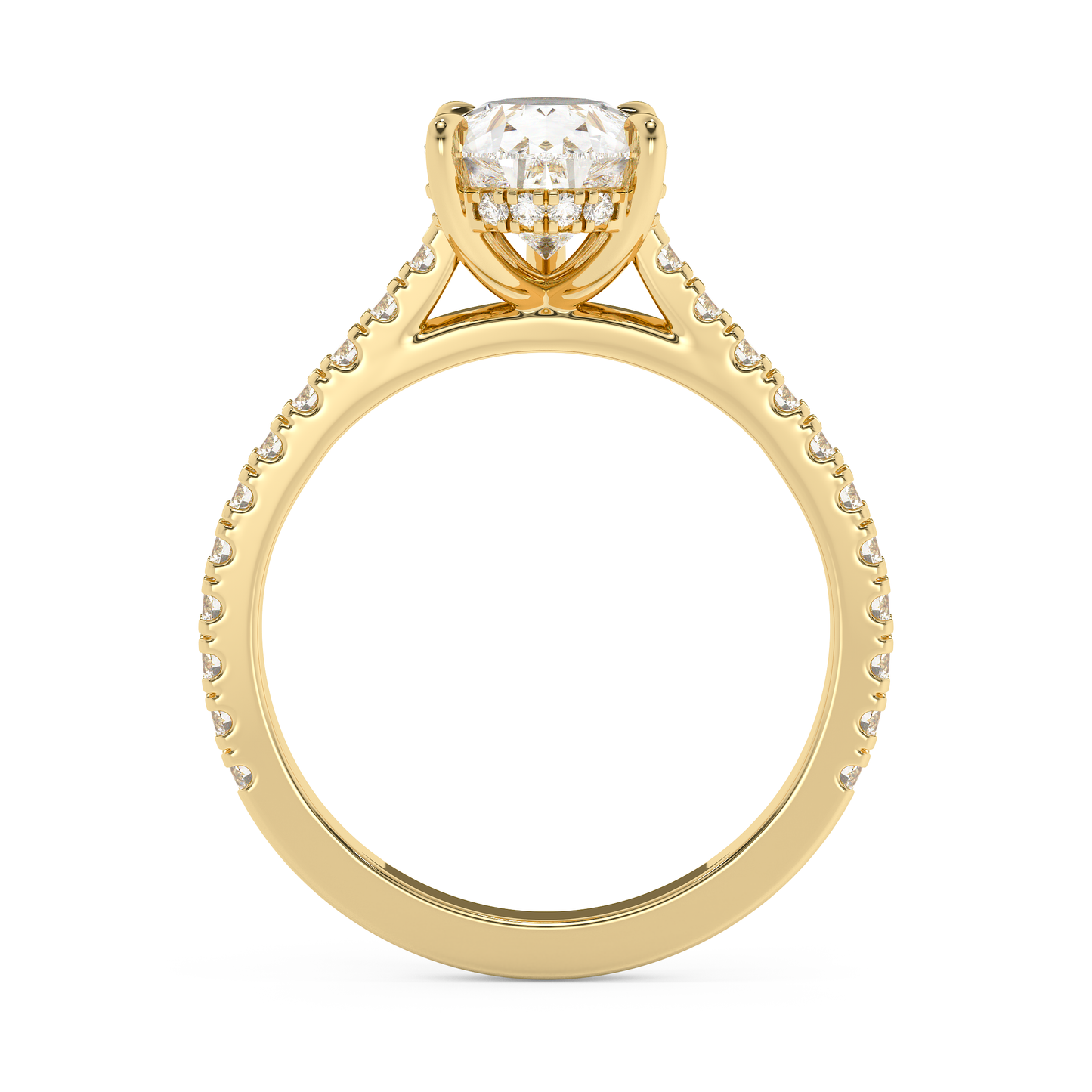 Emerald Solitaire Lab Grown Diamond Engagement Ring