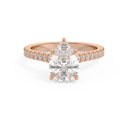 Emerald Solitaire Lab Grown Diamond Engagement Ring