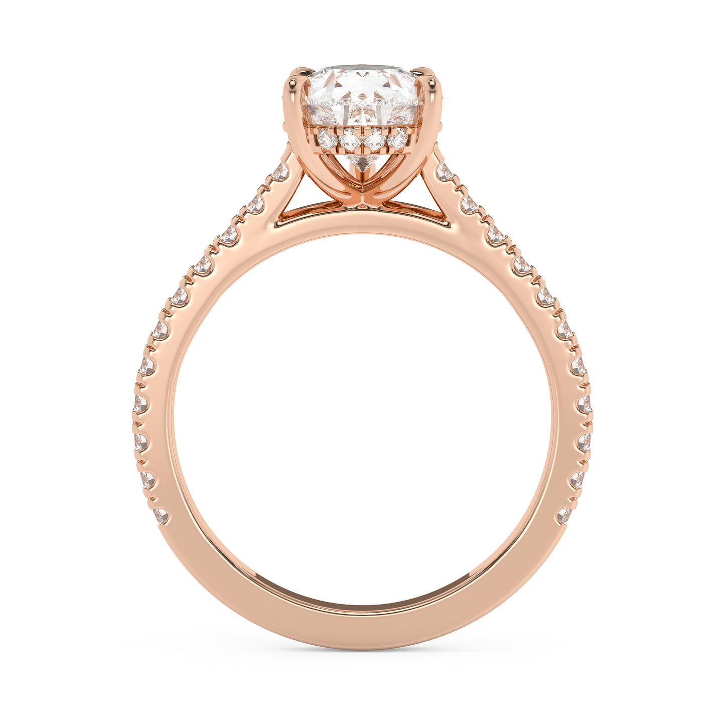 Emerald Solitaire Lab Grown Diamond Engagement Ring