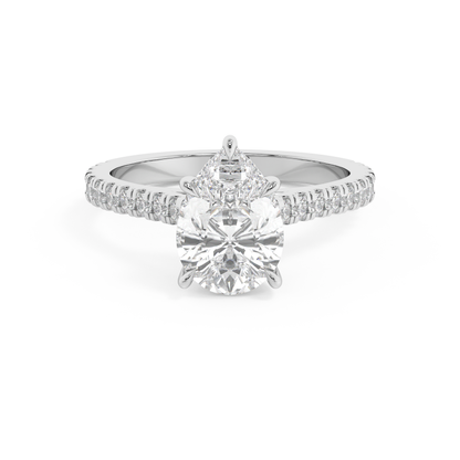 Emerald Solitaire Lab Grown Diamond Engagement Ring