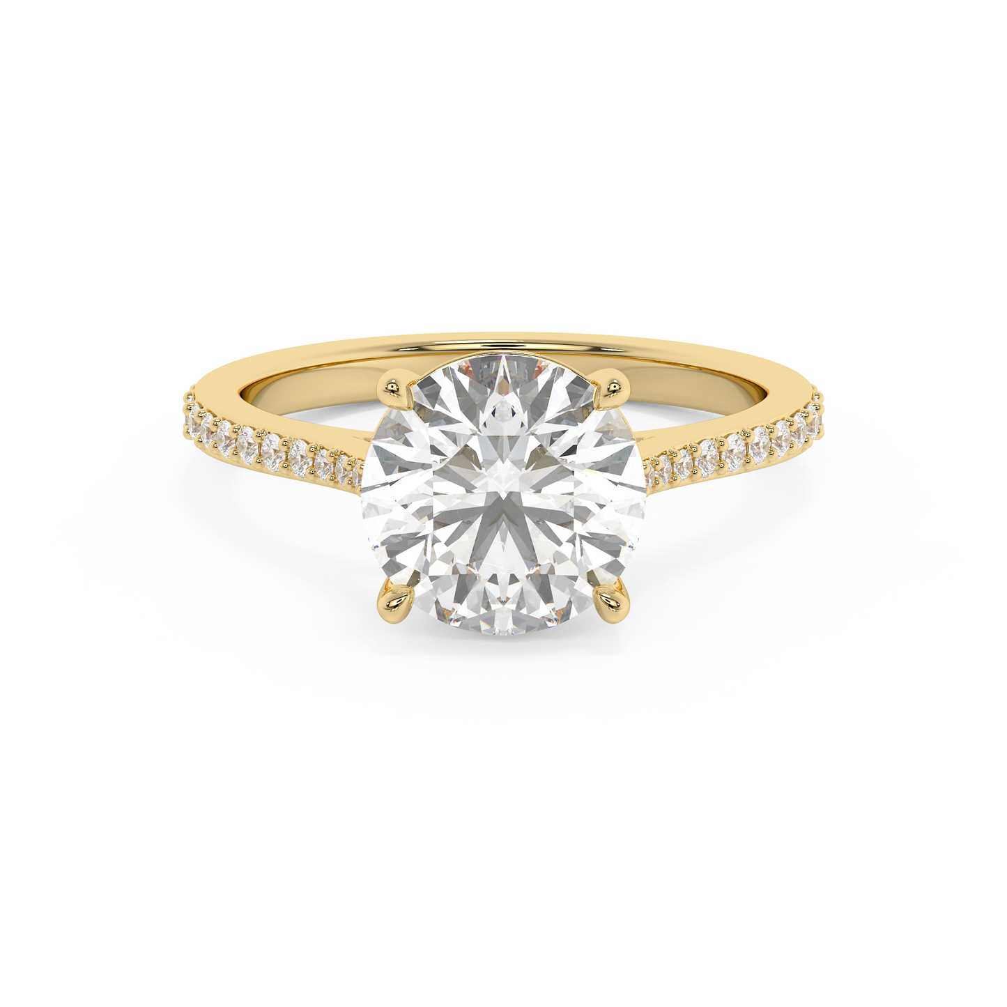 Emerald Solitaire Lab Grown Diamond Engagement Ring