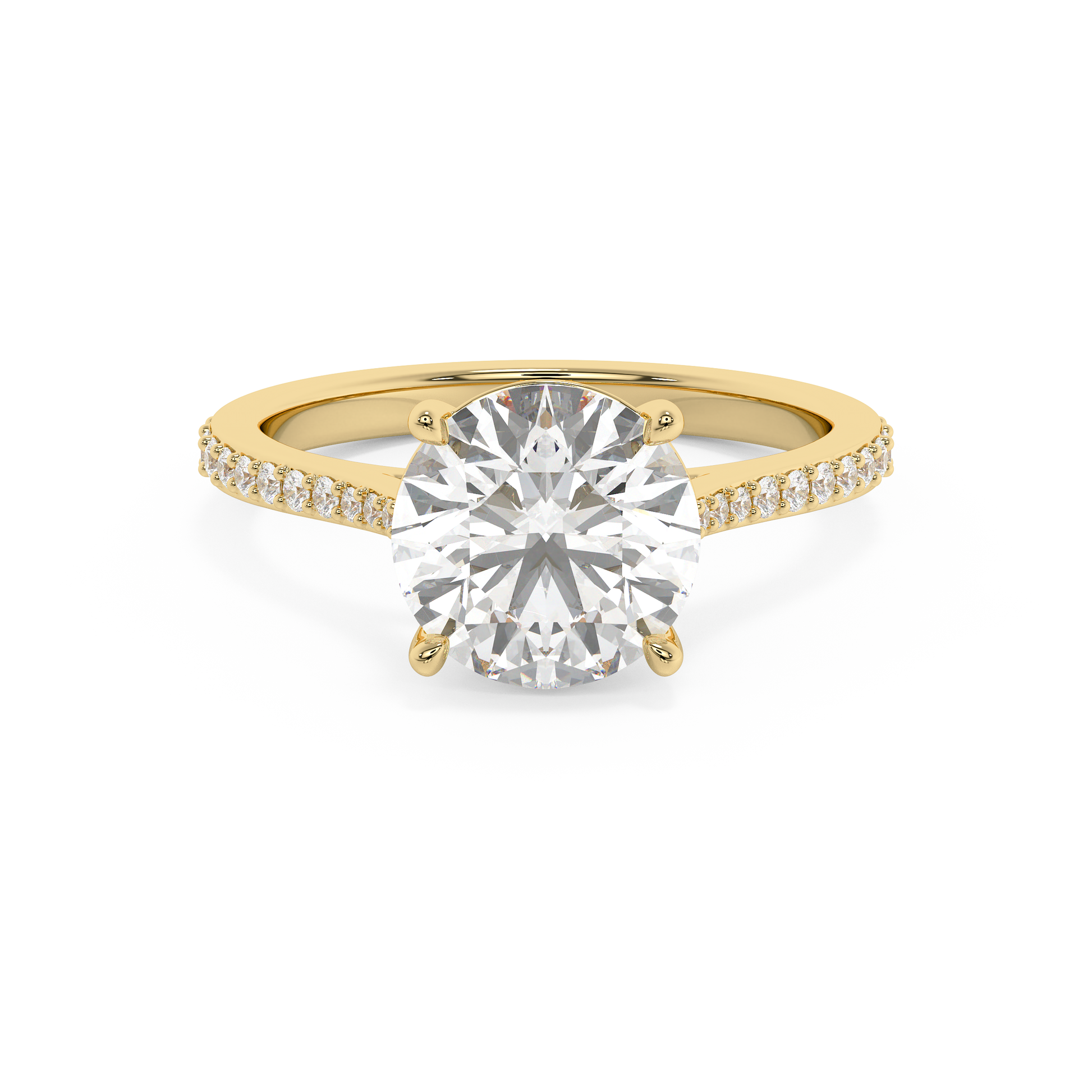 Emerald Solitaire Lab Grown Diamond Engagement Ring