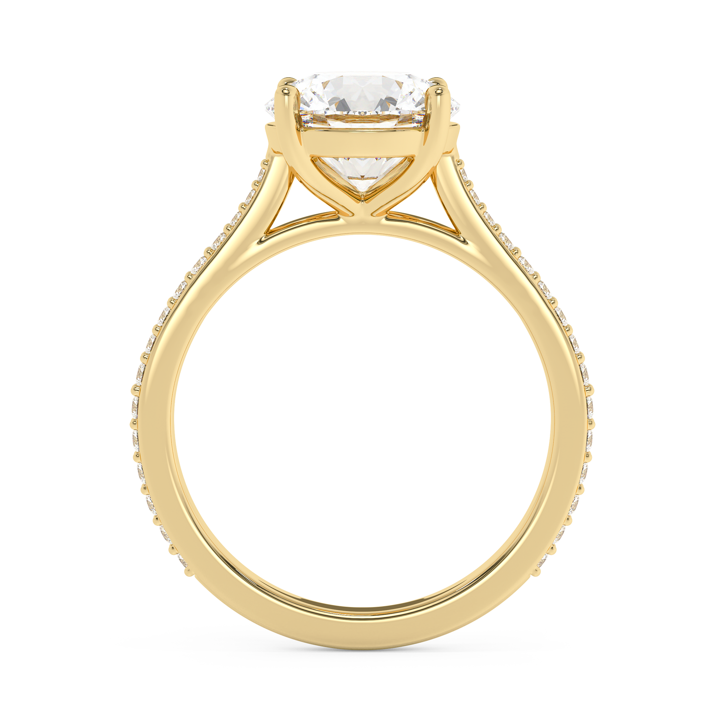 Emerald Solitaire Lab Grown Diamond Engagement Ring
