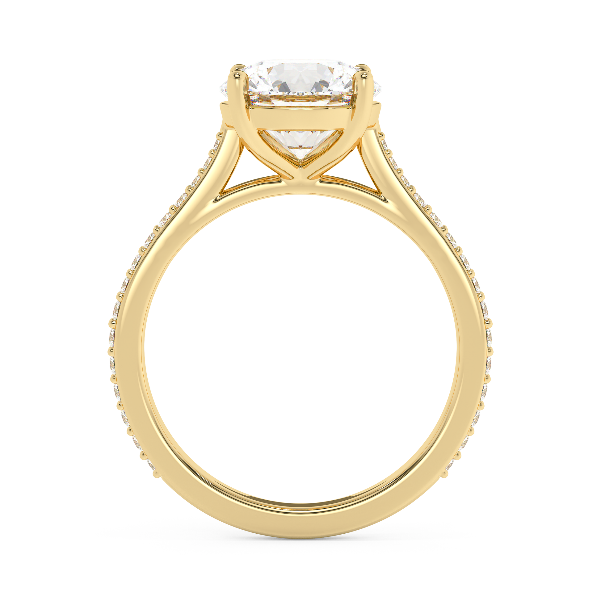 Emerald Solitaire Lab Grown Diamond Engagement Ring
