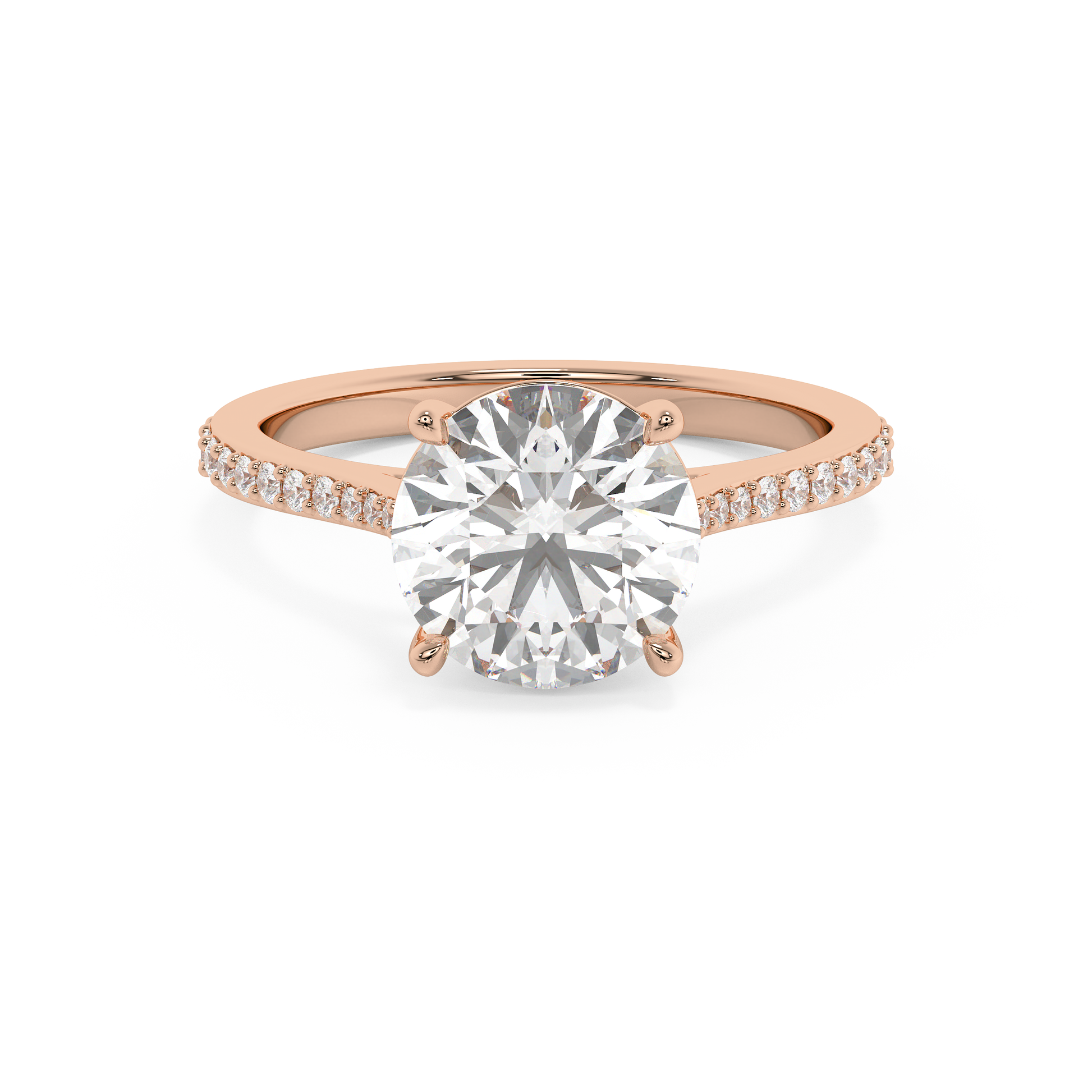 Emerald Solitaire Lab Grown Diamond Engagement Ring