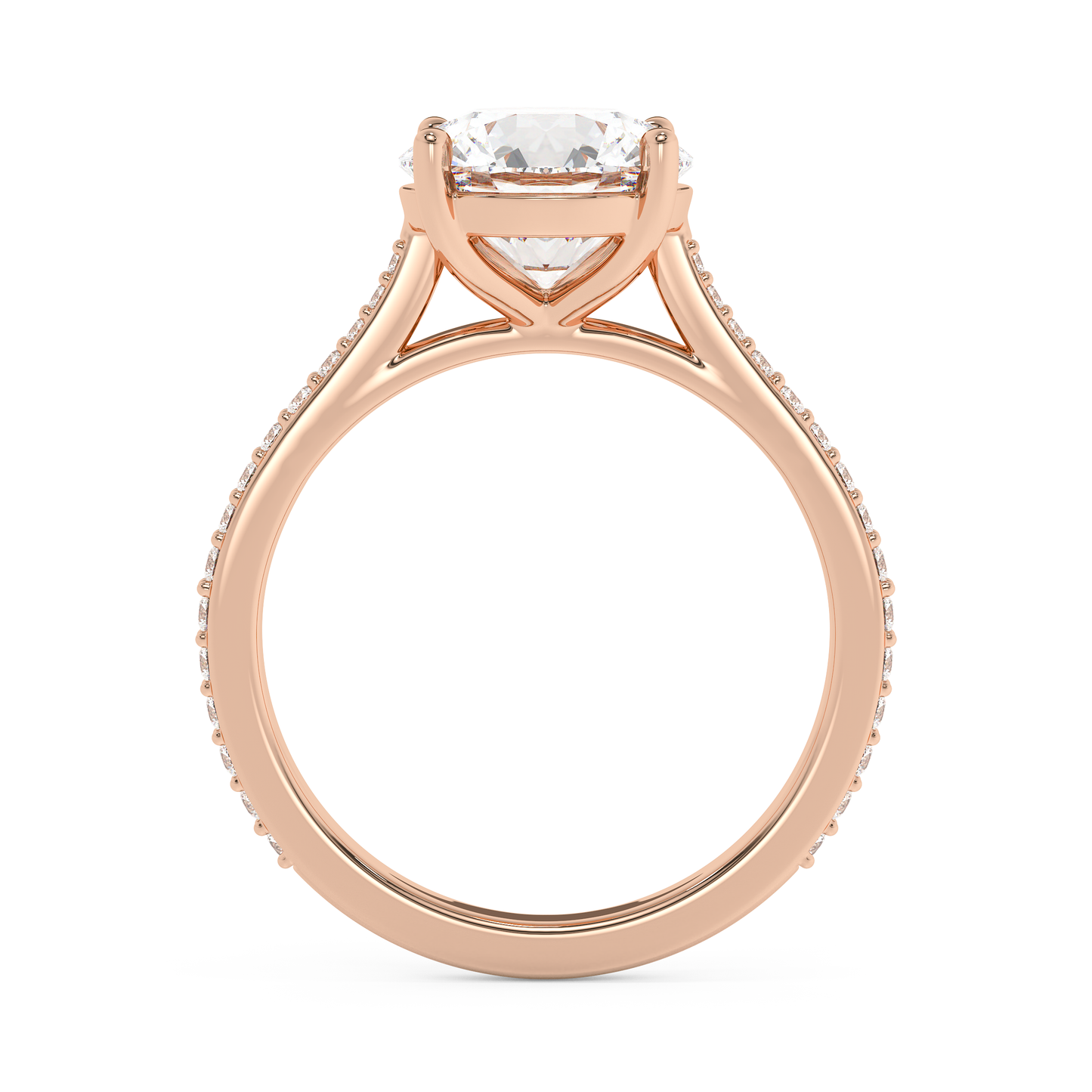 Emerald Solitaire Lab Grown Diamond Engagement Ring