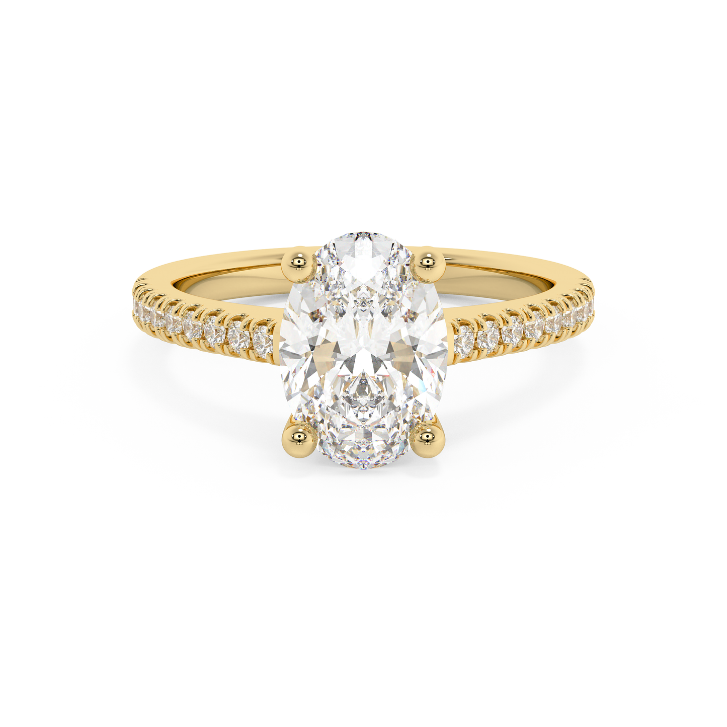 Emerald Solitaire Lab Grown Diamond Engagement Ring