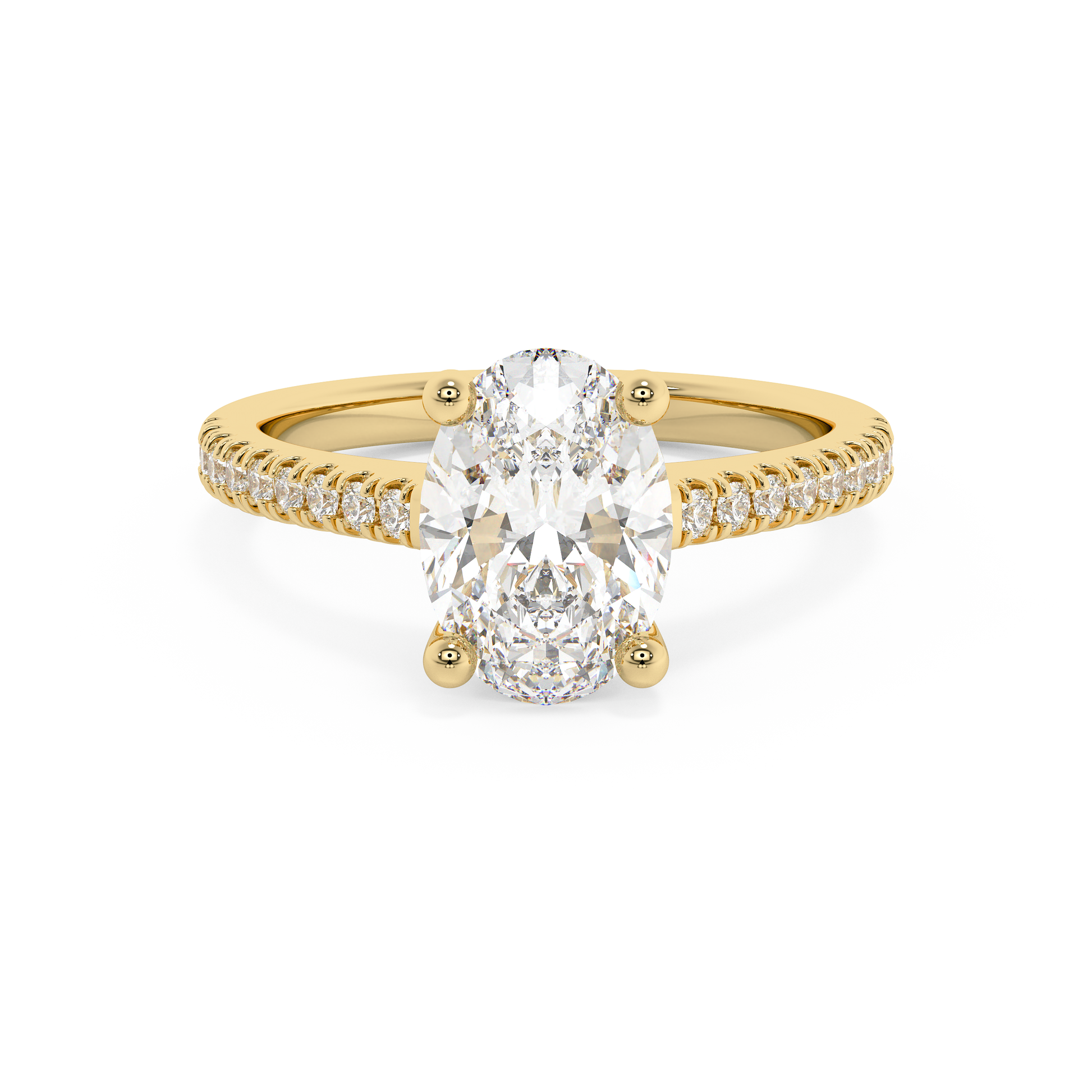 Emerald Solitaire Lab Grown Diamond Engagement Ring